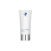 Tube of cream cleanser with a brand logo on a white background