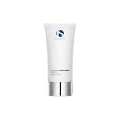 Tube of cream cleanser with a brand logo on a white background