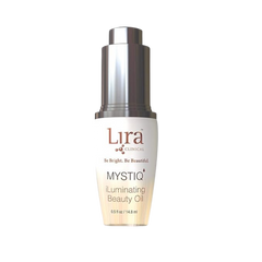 Lira Clinical Mystiq Illuminating Beauty Oil bottle on a white background
