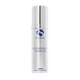 Skincare bottle labeled 'NeckPerfect Complex' by IS Clinical on a white background