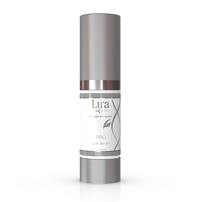 Skincare serum bottle labeled 'Lira' on a white background