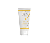 Tube of Lura sunscreen gel on a white background