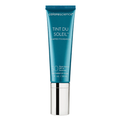 Colorescience Tint Du Soleil whipped foundation bottle on a white background