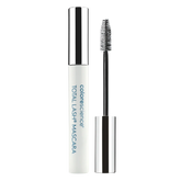Colorescience Total Lash Mascara with white casing and black bristle brush on a white background