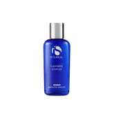 Blue bottle of IS Clinical Cleansing Complex on a white background