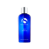 Blue bottle of IS Clinical Body Complex on a white background