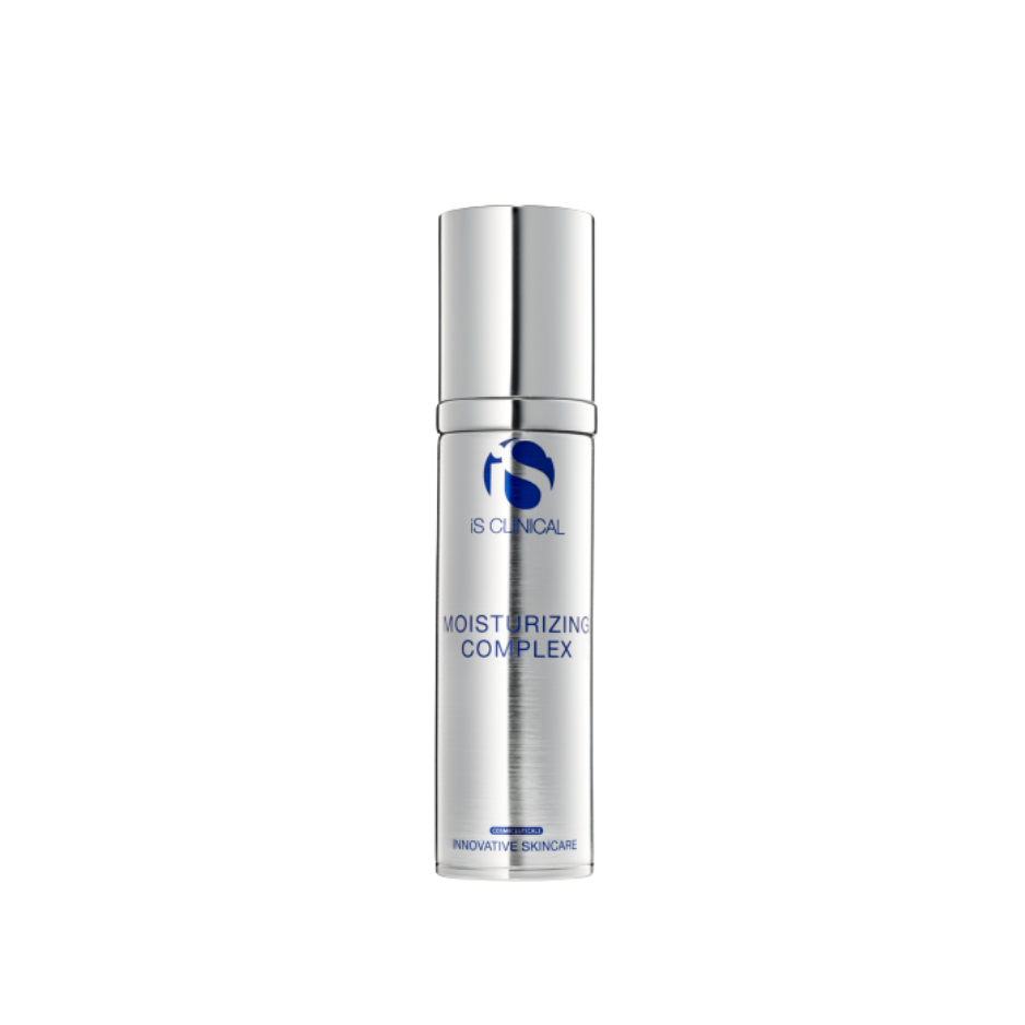 Silver skincare bottle labeled 'fis clinical' on a white background