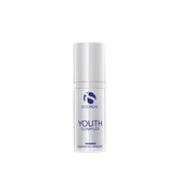 Skincare bottle labeled 'Youth Complex' by IS Clinical on a white background