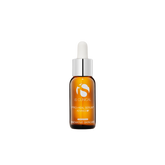 Skincare serum bottle with dropper on a white background