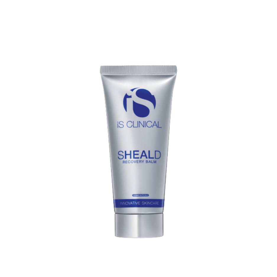 IS Clinical SHEALD Recovery Balm tube on a white background
