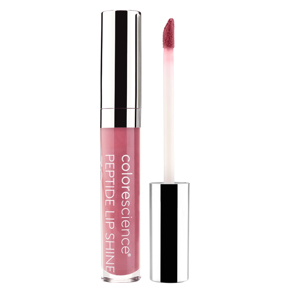 Colorescience Peptide Lip Shine with applicator on a white background