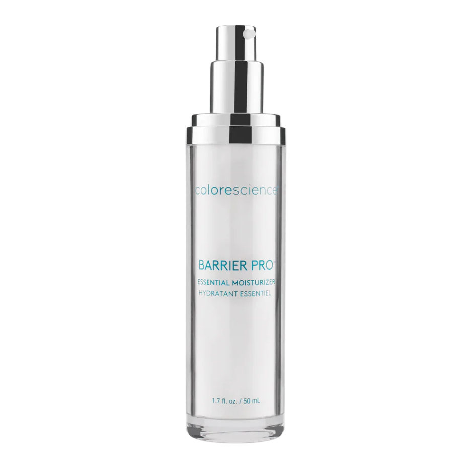 Colorescience Barrier Pro essential moisturizer bottle on a white background