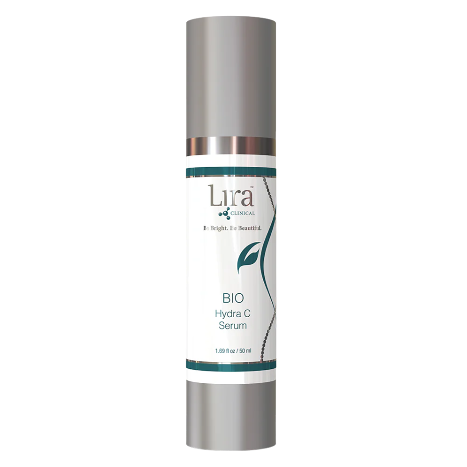 Lira Bio Hydra C Serum bottle on a white background