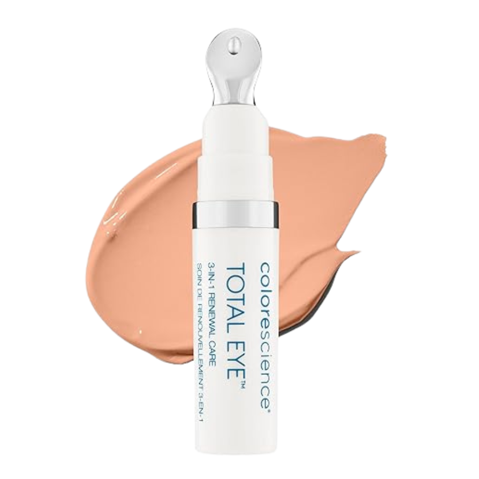 Colorescience Total Eye concealer with applicator on a white background