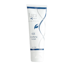 Lura Clinical Ice Clarifying Scrub tube on a white background