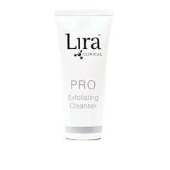 Lira Clinical Pro Exfoliating Cleanser tube on a white background