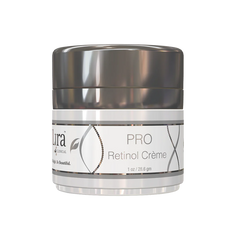 Silver jar of Pro Retinol Crème on a white background