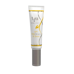 Lira sunscreen tube on a white background