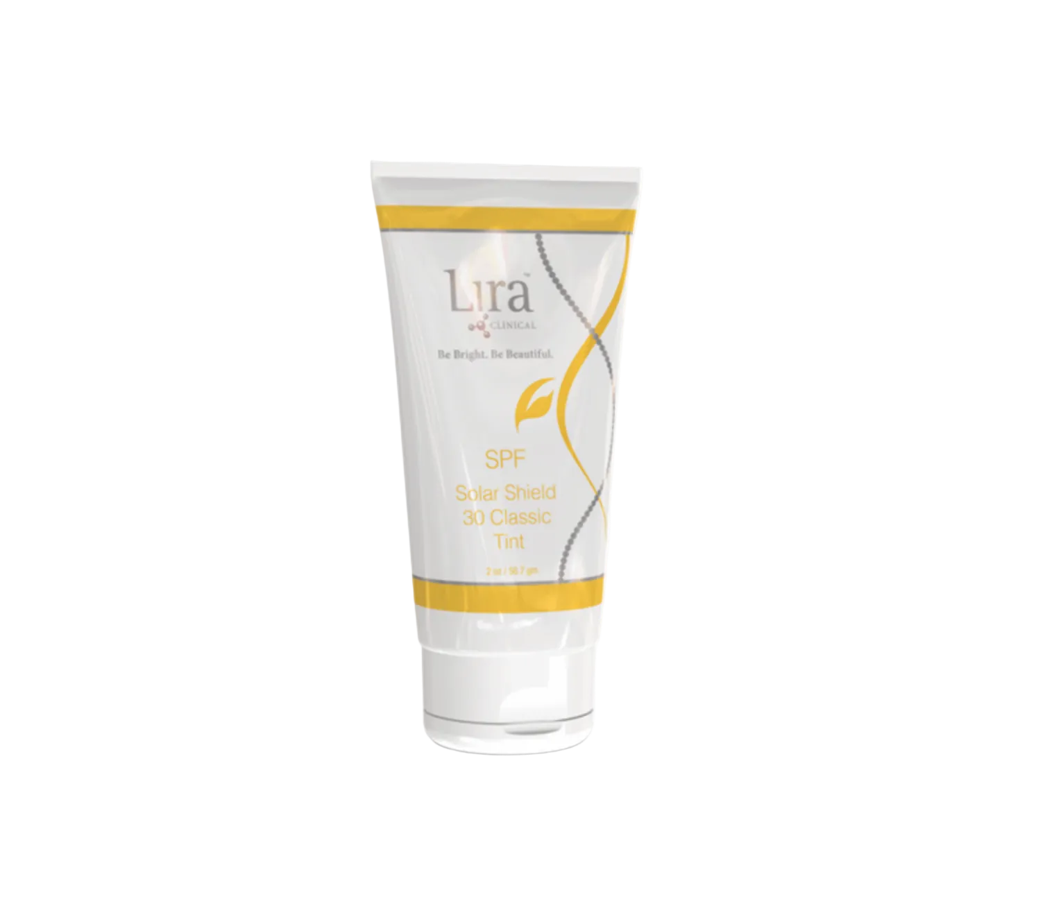 Tube of Lura sunscreen gel on a white background