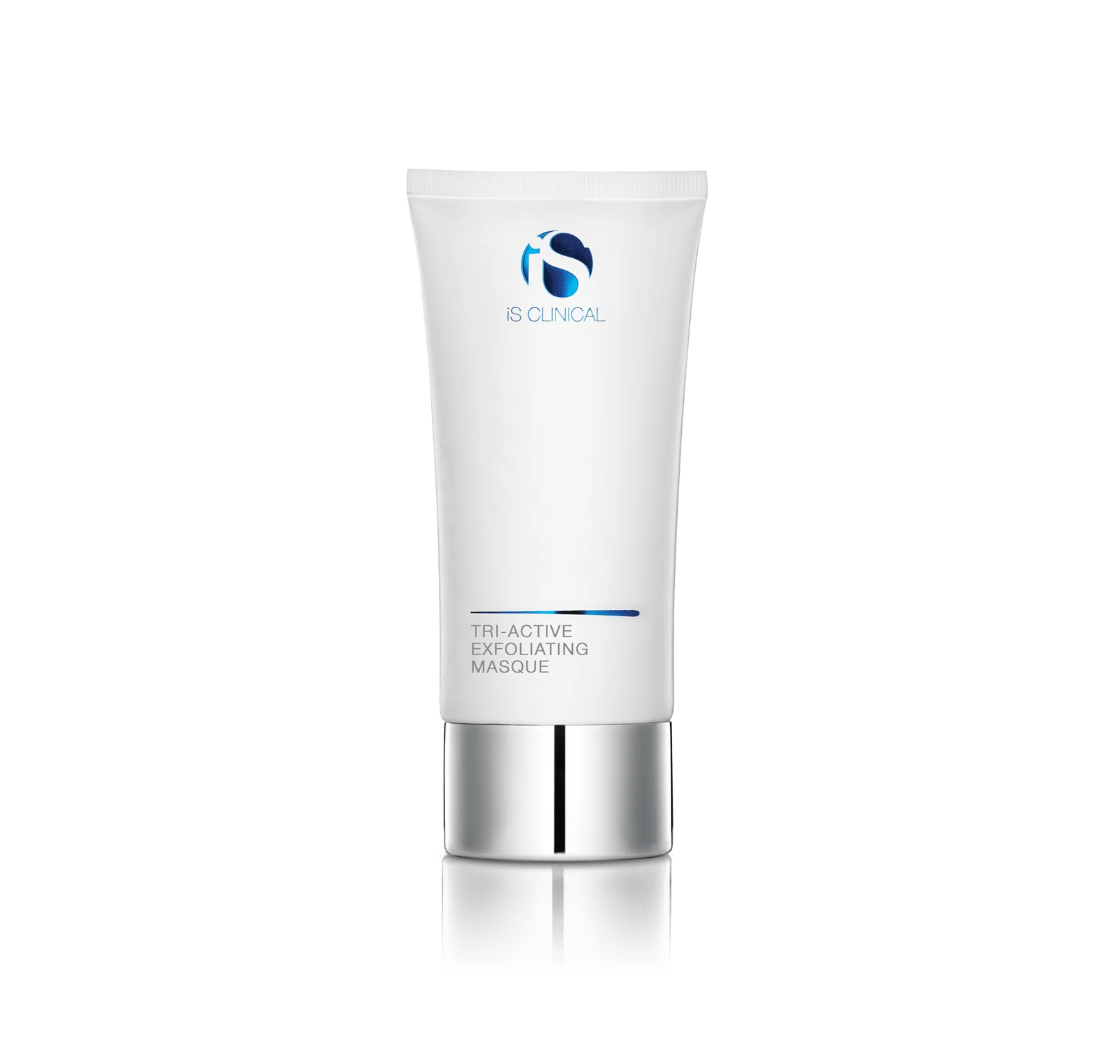 Skincare product tube labeled 'iS Clinical' on a white background