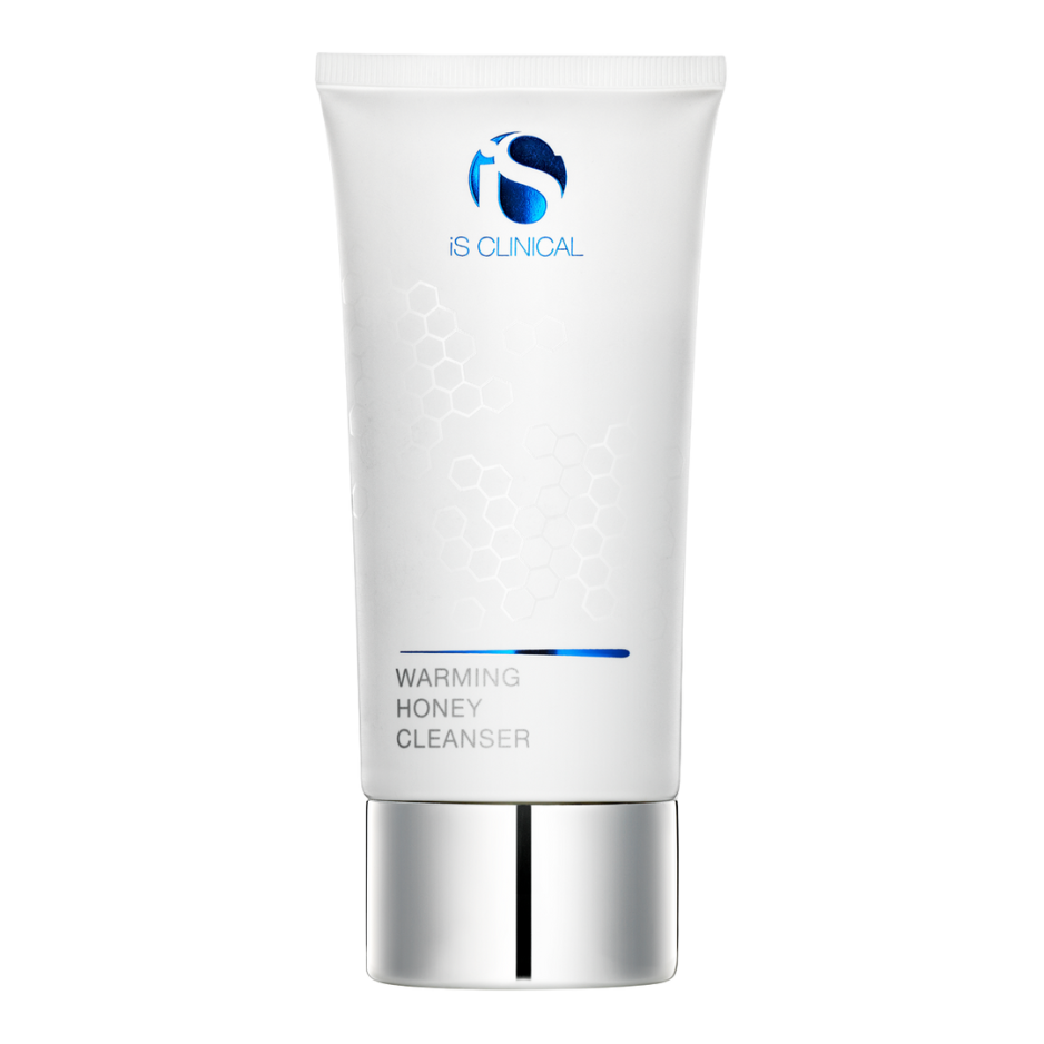 Tube of IS Clinical Warming Honey Cleanser on a white background
