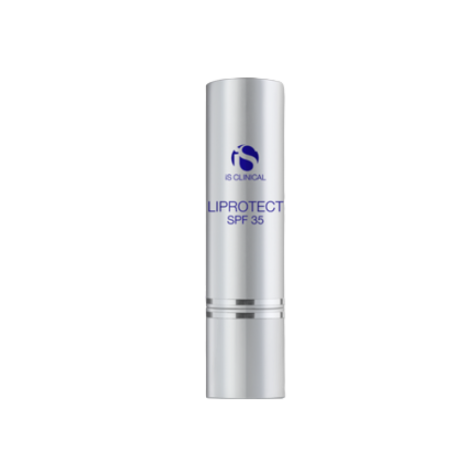 Lip protectant cream tube with 'IS Clinical' branding on a white background
