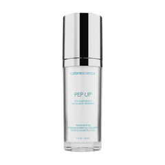 Colorescience Pep Up skincare bottle on a white background
