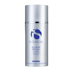 Skincare bottle labeled 'iS Clinical' on a white background